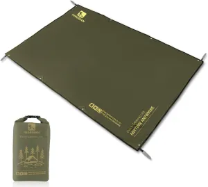 Waterproof Tent Footprint Camping Tarp - Heavy Duty Tent Floor Saver,Ultralight Tents Ground Sheet Mat for Camping,Picnic,Hiking,Backpacking,Hammock,Beach (Army Green)