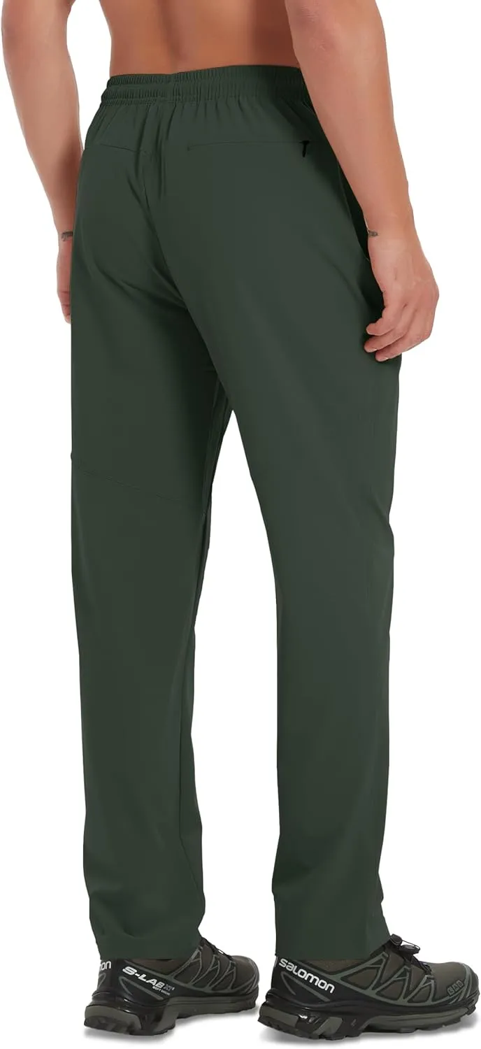 WENRONSTA Men's Lightweight Hiking Pants Quick Dry Water Resistant Breathable Athletic Running Jogger Track Active Sweatpants
