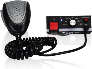 Whelen Beta Full Function Controller BETA1 - 200-Watt Siren Controller - 16 Tones, Hands-Free Operation, Noise-Canceling Microphone - Compact Design for Emergency Vehicles