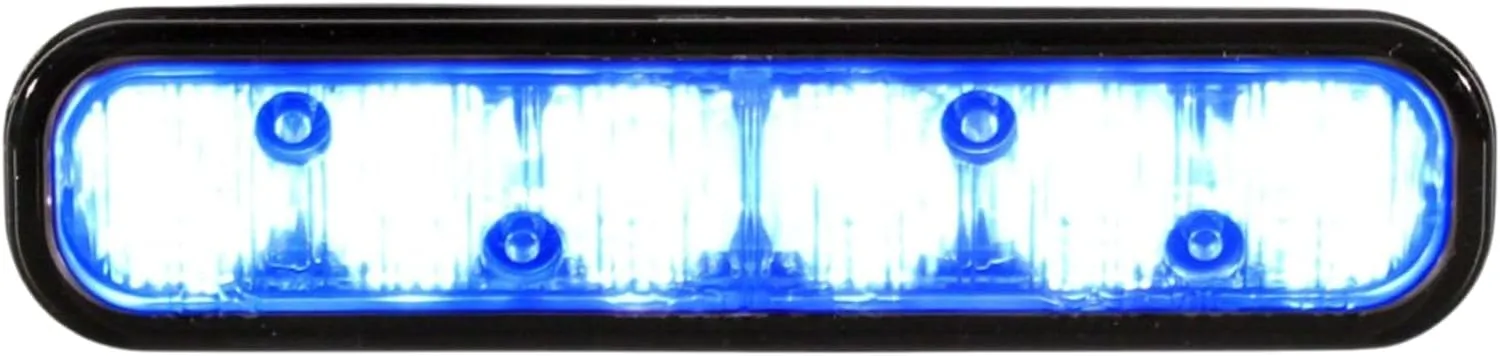 Whelen Ion Series Super-Led Emergency Lighthead - Blue Warning Light for Police & Emergency Vehicles - Ultra Bright Professional-Grade - Durable Hard-Coated Lens - 25 Flash Patterns