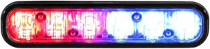 Whelen Ion Series Super-Led Emergency Lighthead - Red/Blue Warning Light for Police & Emergency Vehicles - Ultra Bright Professional-Grade - Durable Hard-Coated Lens - 25 Flash Patterns