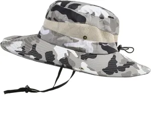Wide Brim Military Camouflage Hat Summer Fishing Hunting Camping Hiking Cap Outdoor Sun Hat Boonie Hat