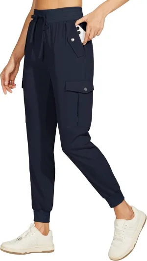 Willit Women's Hiking Pants Cargo Joggers Lightweight Quick Dry Athletic Workout Travel Casual Pants Pockets
