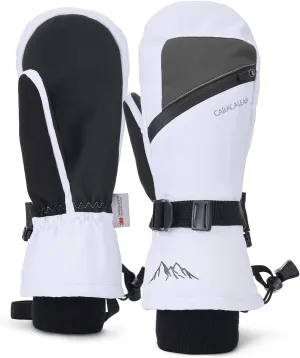 Winter Ski Mittens for Men Women Cold Weather- Warm Snowboard Mittens Gloves Waterproof Snow Sports Mitts Gloves