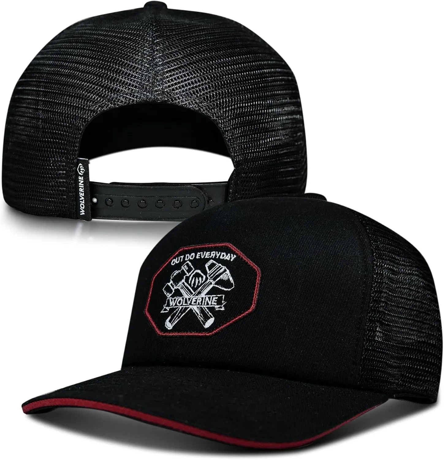 Wolverine Trucker Hat | Mesh Back | Snapback | Adjustable | Rugged | Durable | Workwear