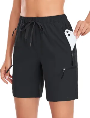 Women's 5" 7" Hiking Cargo Shorts Quick Dry Lightweight Athletic Outdoor Shorts for Workout with Zipper Pockets