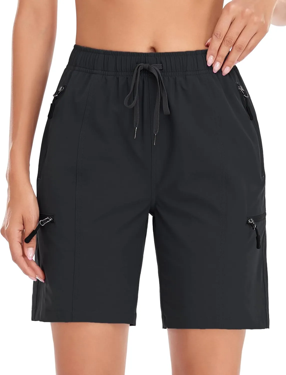 Women's 5" 7" Hiking Cargo Shorts Quick Dry Lightweight Athletic Outdoor Shorts for Workout with Zipper Pockets