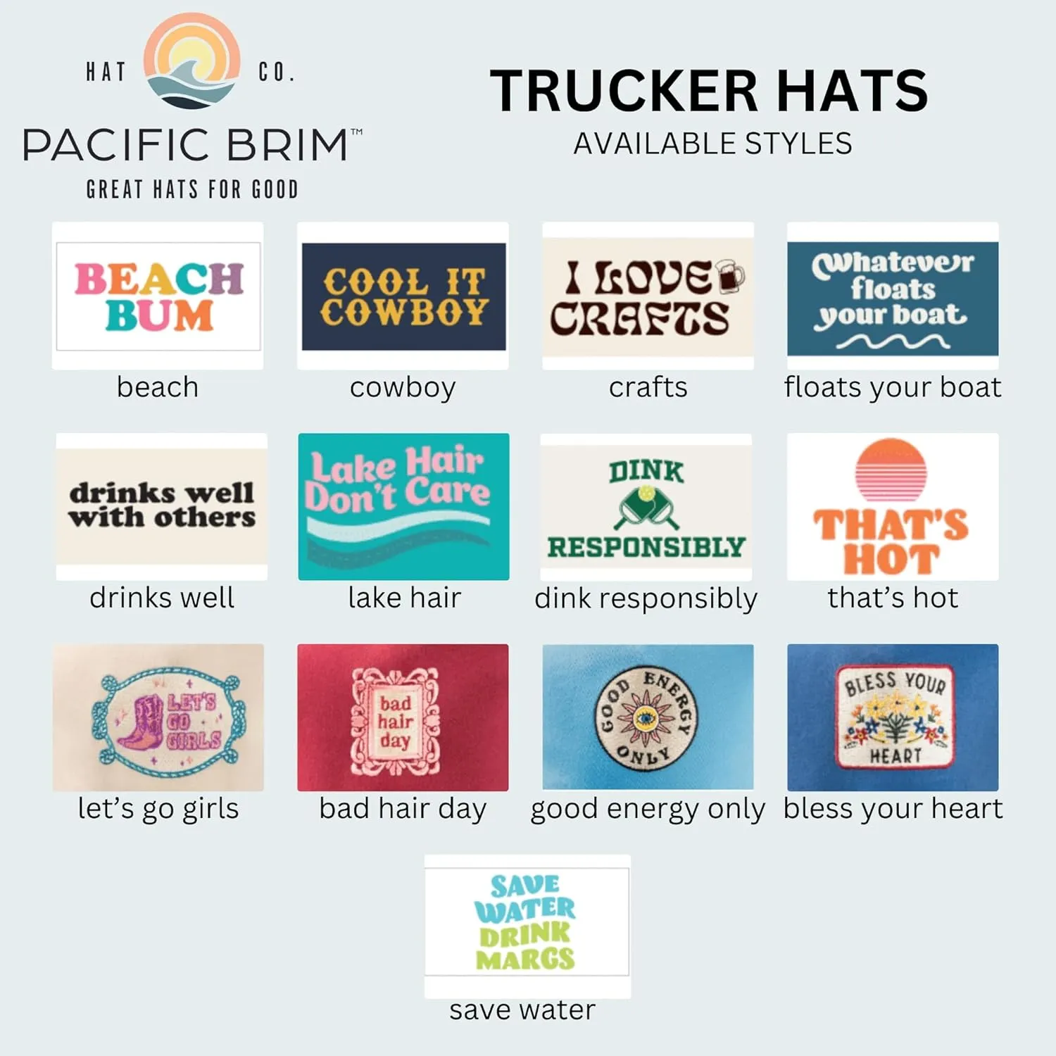 Women's and Men's Adjustable Cap Mesh Side Panels Trucker Hat