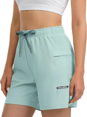 Women's Hiking Cargo Casual Shorts 6 inches Lightweight Quick Dry Athletic Shorts for Golf Workout Travel Summer 2025
