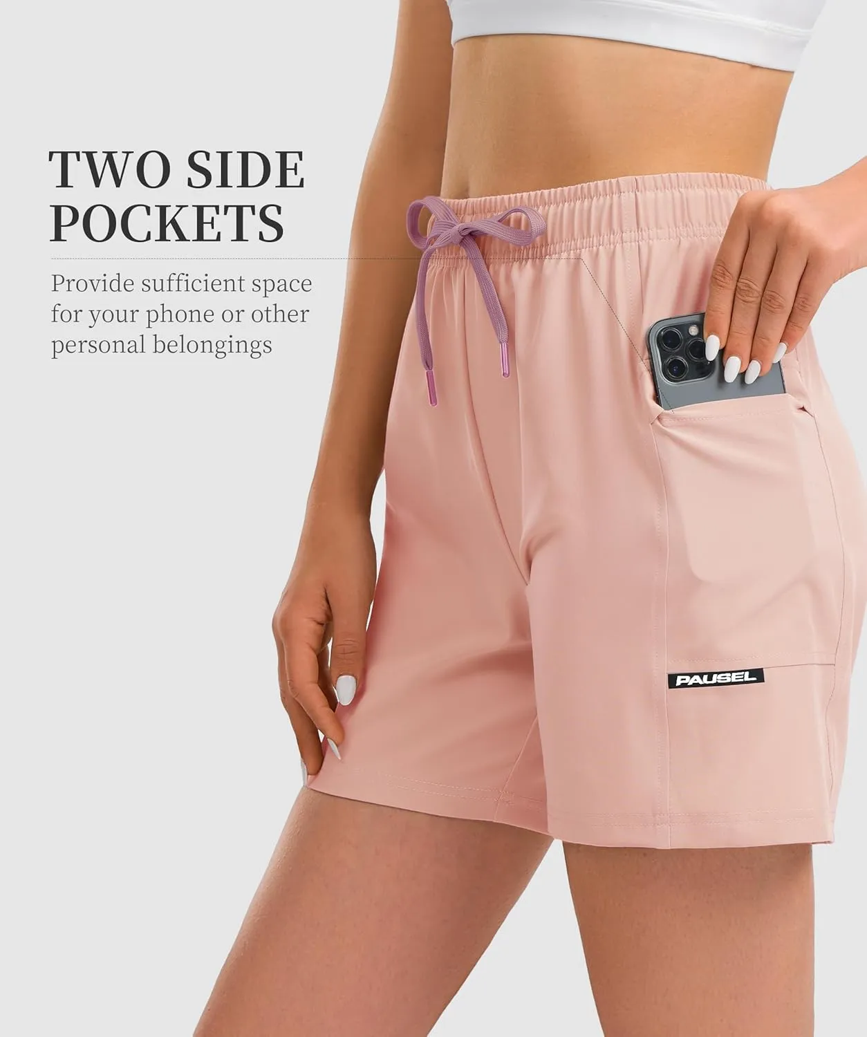 Women's Hiking Cargo Casual Shorts 6 inches Lightweight Quick Dry Athletic Shorts for Golf Workout Travel Summer 2025