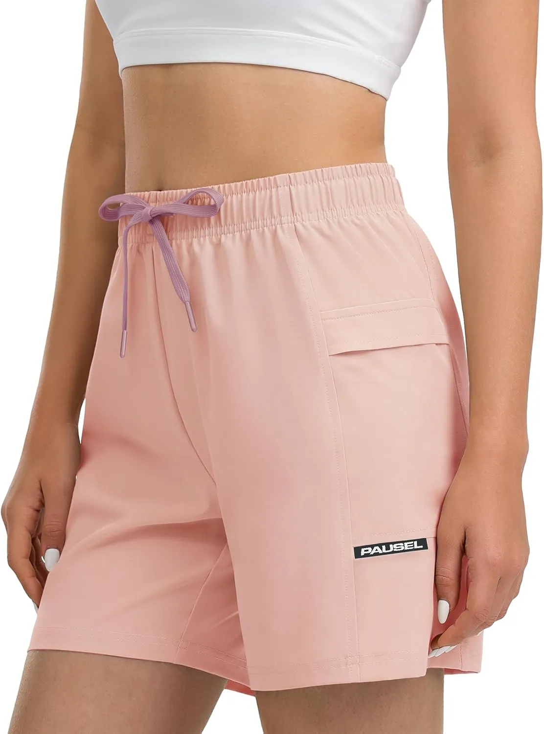 Women's Hiking Cargo Casual Shorts 6 inches Lightweight Quick Dry Athletic Shorts for Golf Workout Travel Summer 2025