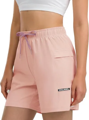 Women's Hiking Cargo Casual Shorts 6 inches Lightweight Quick Dry Athletic Shorts for Golf Workout Travel Summer 2025