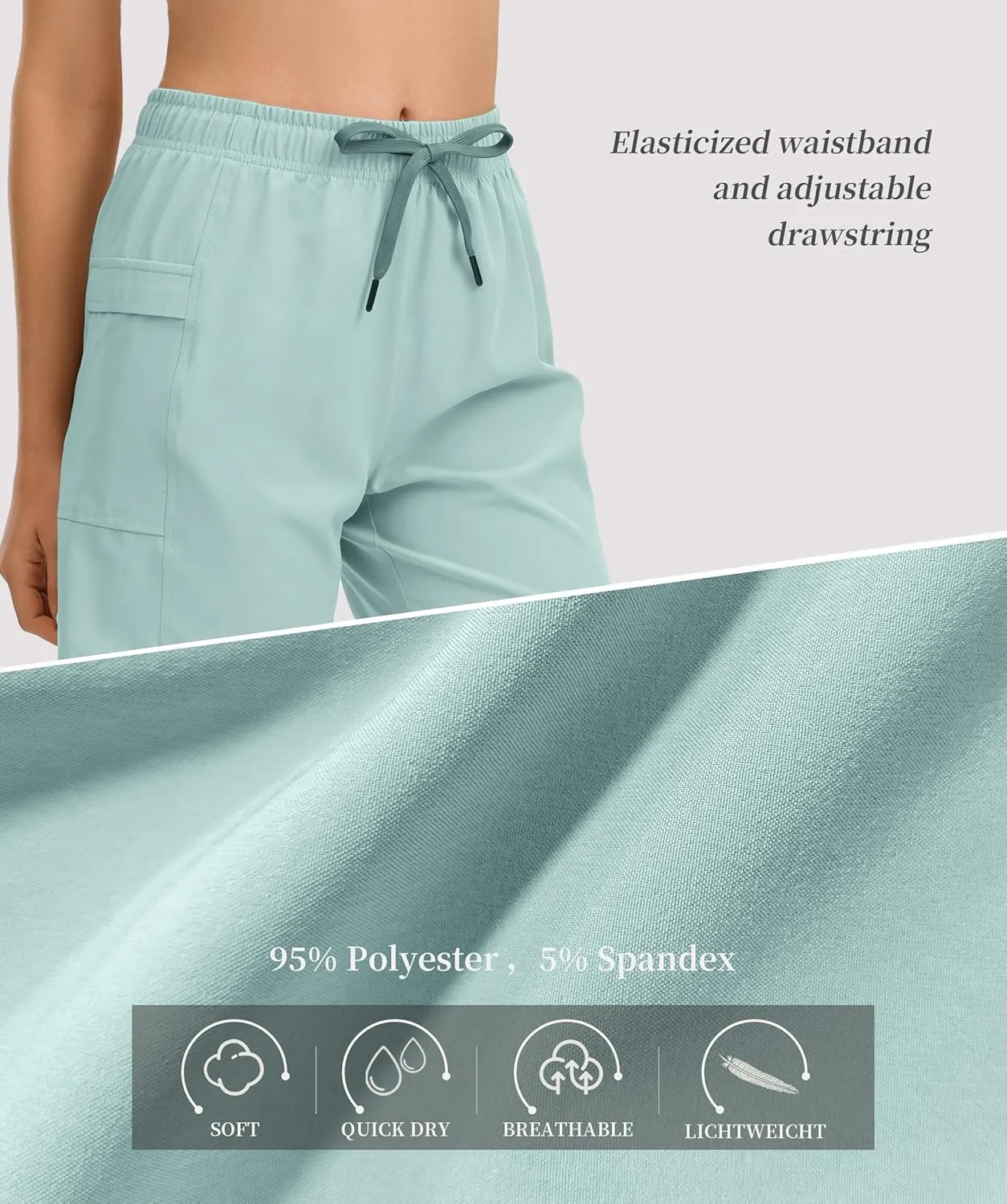 Women's Hiking Cargo Casual Shorts 6 inches Lightweight Quick Dry Athletic Shorts for Golf Workout Travel Summer 2025