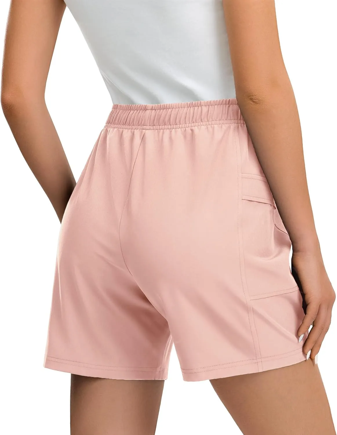 Women's Hiking Cargo Casual Shorts 6 inches Lightweight Quick Dry Athletic Shorts for Golf Workout Travel Summer 2025