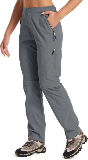 Women's Hiking Pants Convertible Quick Dry Stretch Lightweight Zip-Off Outdoor Fishing Travel Safari Pants