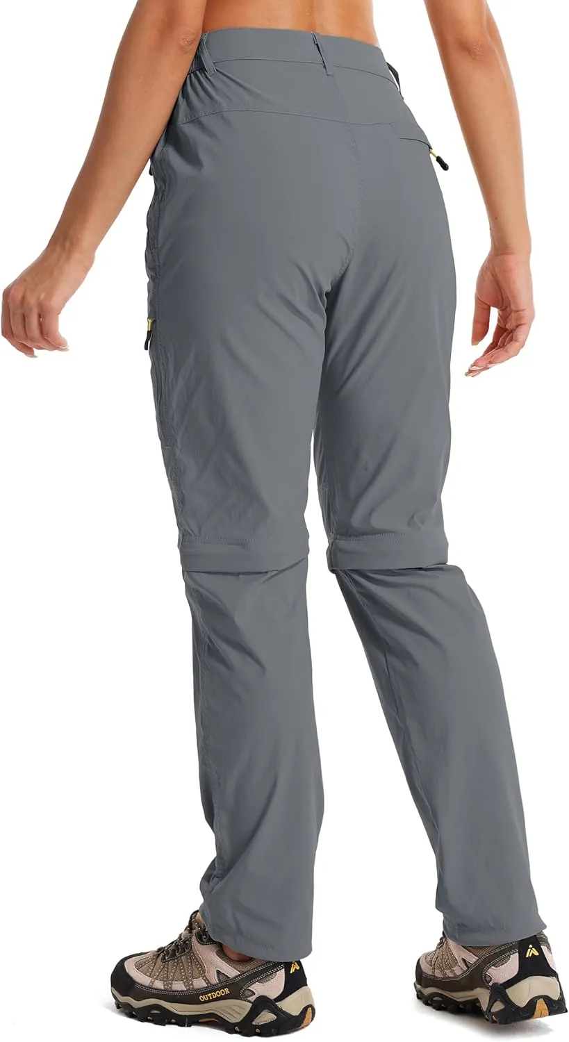 Women's Hiking Pants Convertible Quick Dry Stretch Lightweight Zip-Off Outdoor Fishing Travel Safari Pants
