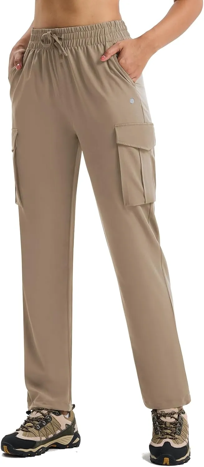 Women's Hiking Pants Lightweight Cargo Quick Dry Water Resistant UPF50  Travel Outdoor Work Pants Safari Pockets
