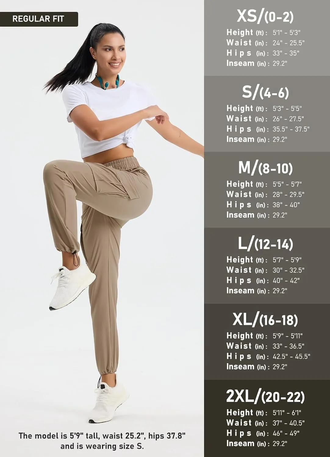 Women's Hiking Pants Lightweight Cargo Quick Dry Water Resistant UPF50  Travel Outdoor Work Pants Safari Pockets