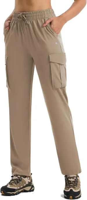 Women's Hiking Pants Lightweight Cargo Quick Dry Water Resistant UPF50  Travel Outdoor Work Pants Safari Pockets