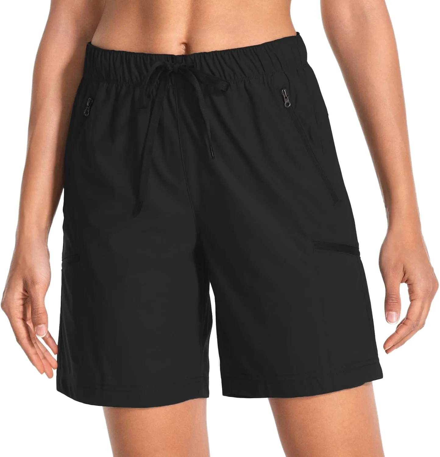 Women's Hiking Shorts Quick Dry Lightweight Summer Golf Bermuda Shorts for Outdoor Athletic with Zipper Pockets