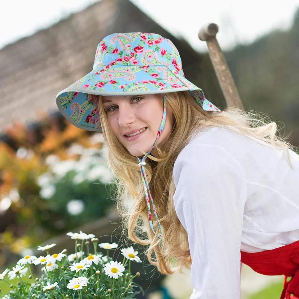 Womens Sun hat Wide Brim Outdoor Fishing Hat with Large Neck Flap Hiking Hats for Women