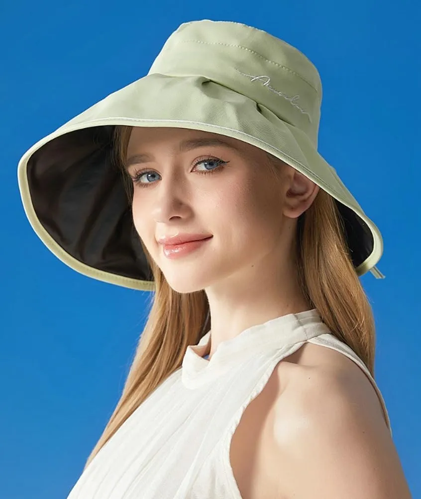 Women's Wide Brim Sun Hats UPF 50  UV Protection Packable Summer Beach Hat Bucket Cap for Travel