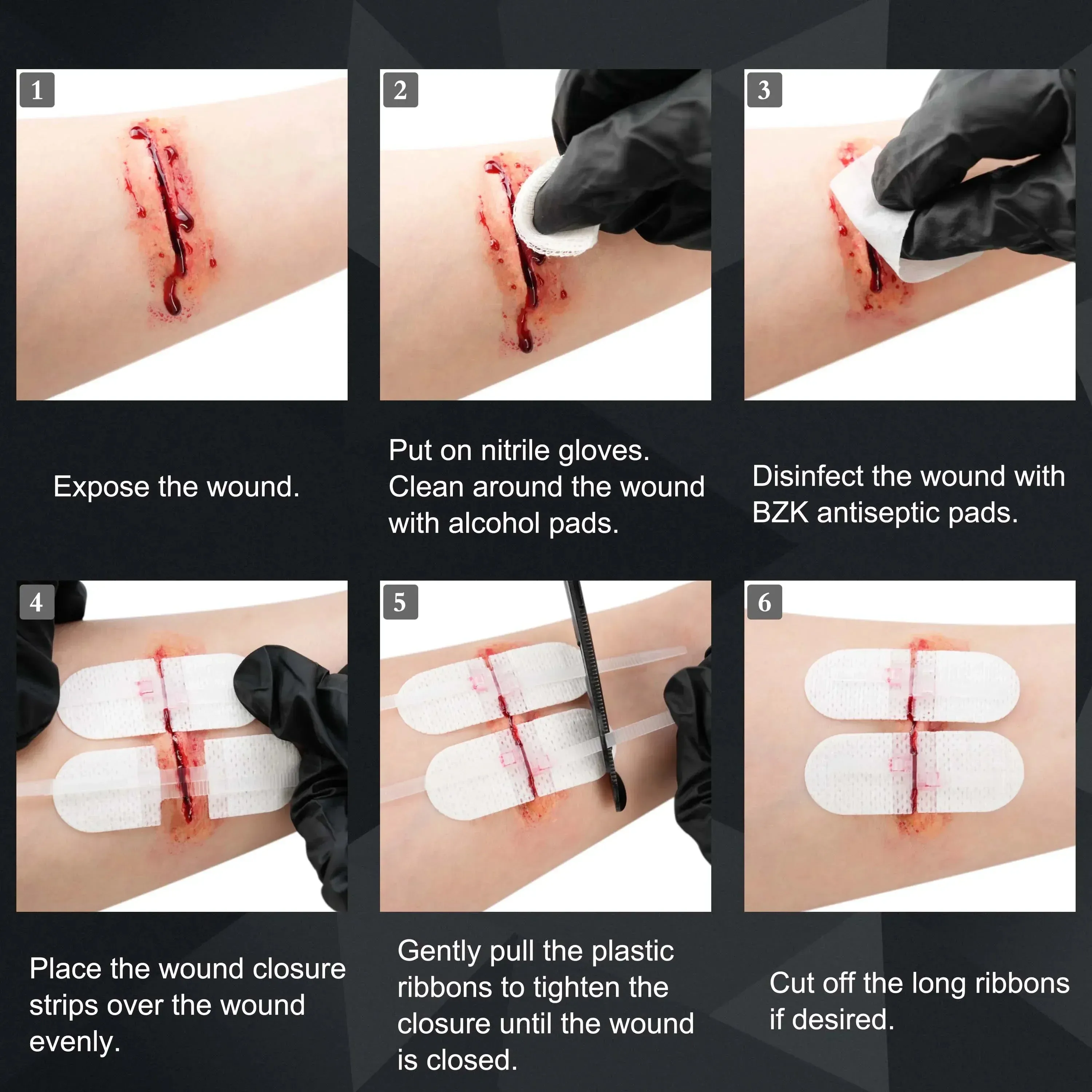 Wound Closure kit Strip Kit Surgical Quality Laceration Repair
