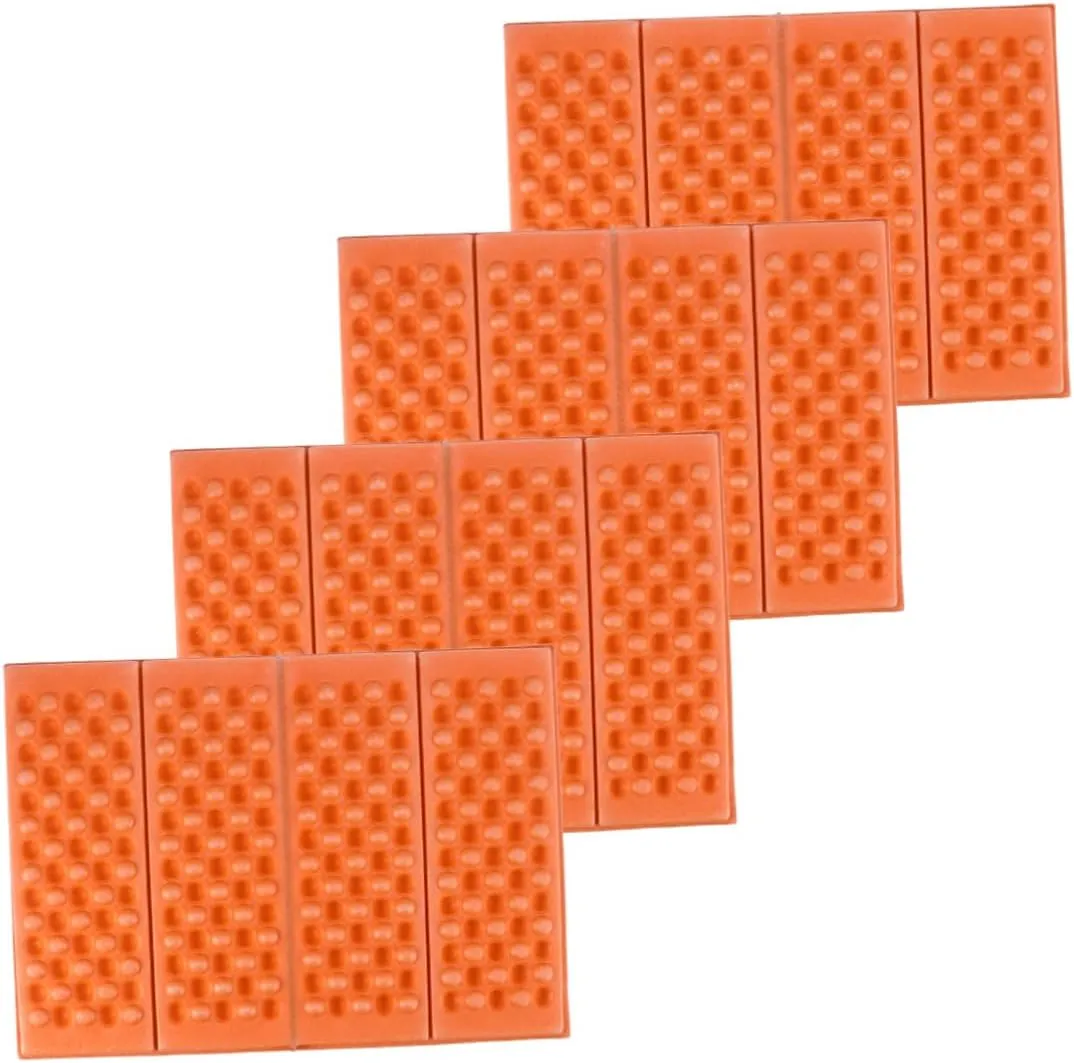 Yardwe 2sets Ultra-Lightweight Folding Mats Camping Pads for Sleeping Heat-Resistant Cold-Resistant Seat Cushion Xpe Material Waterproof for Park Picnic 4pcs*2