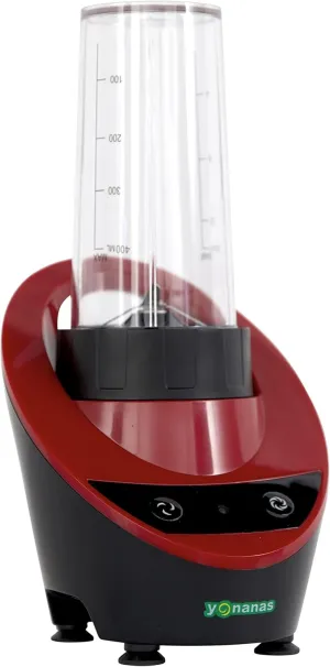 Yonanas Personal Blender with 13.5-Ounce Portable Cup and Drinking Lid for Shakes and Smoothies, BPA Free, 300-Watts, Red