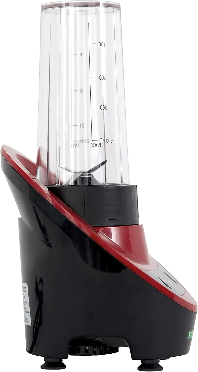 Yonanas Personal Blender with 13.5-Ounce Portable Cup and Drinking Lid for Shakes and Smoothies, BPA Free, 300-Watts, Red