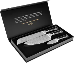 ZLINE 3-Piece Professional Japanese Damascus Steel Kitchen Knife Set (KSETT-JD-3)